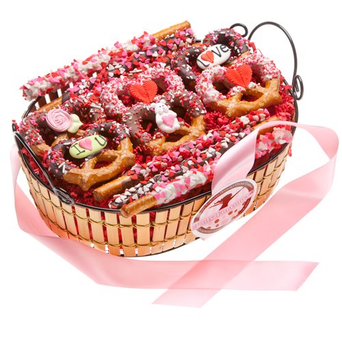 Romantic Pretzel Gift Basket Grocery & Gourmet Food