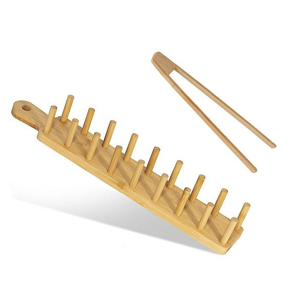 CTRLZS Bamboo Taco Tray with Holds 8, Taco Shell Holder Allows for Multi-Use Food Tray Charcuterie Tray Easy to Use