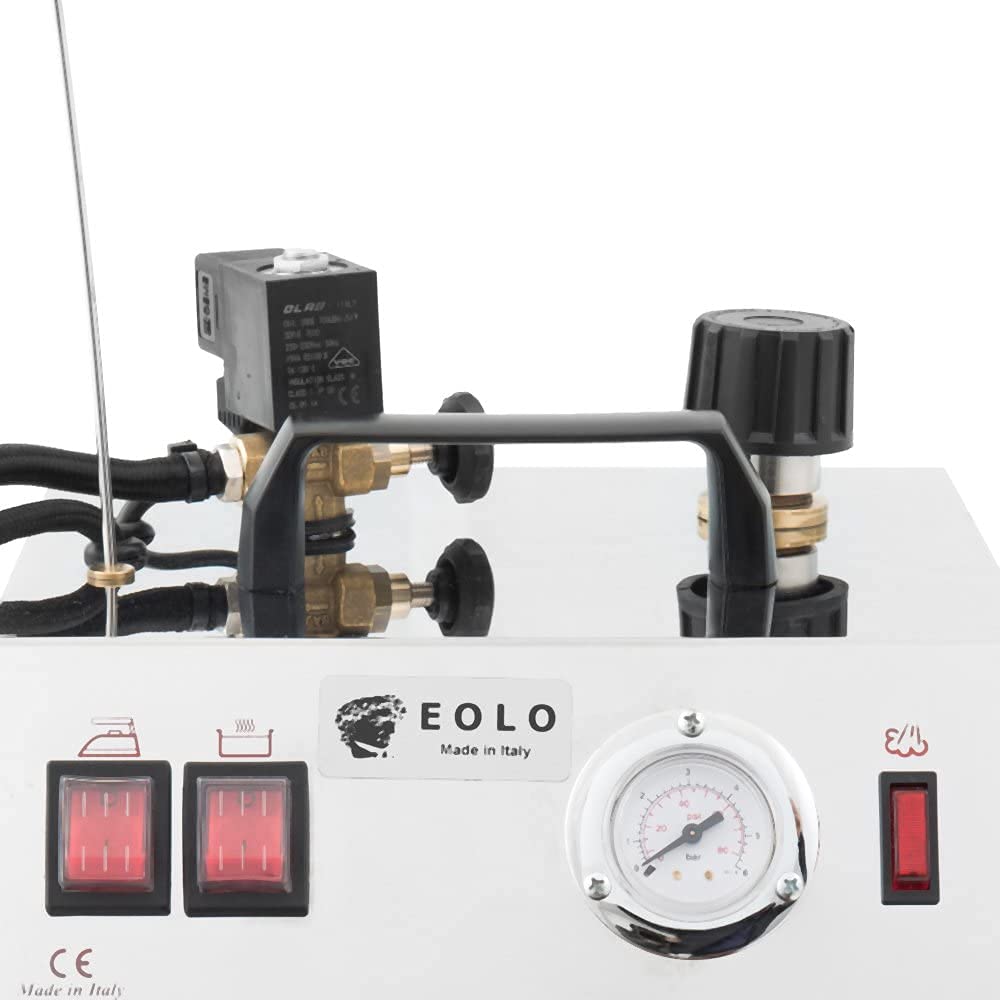 EOLO Ferro a Caldaia GV03 INOX Plus Stiro Professionale con Paravapore Caldaia in Rame a Risparmio Energetico Resistenza Esterna Anticalcare Corazza Acciaio Inox A++ Garanzia 5 Anni Made in Italy