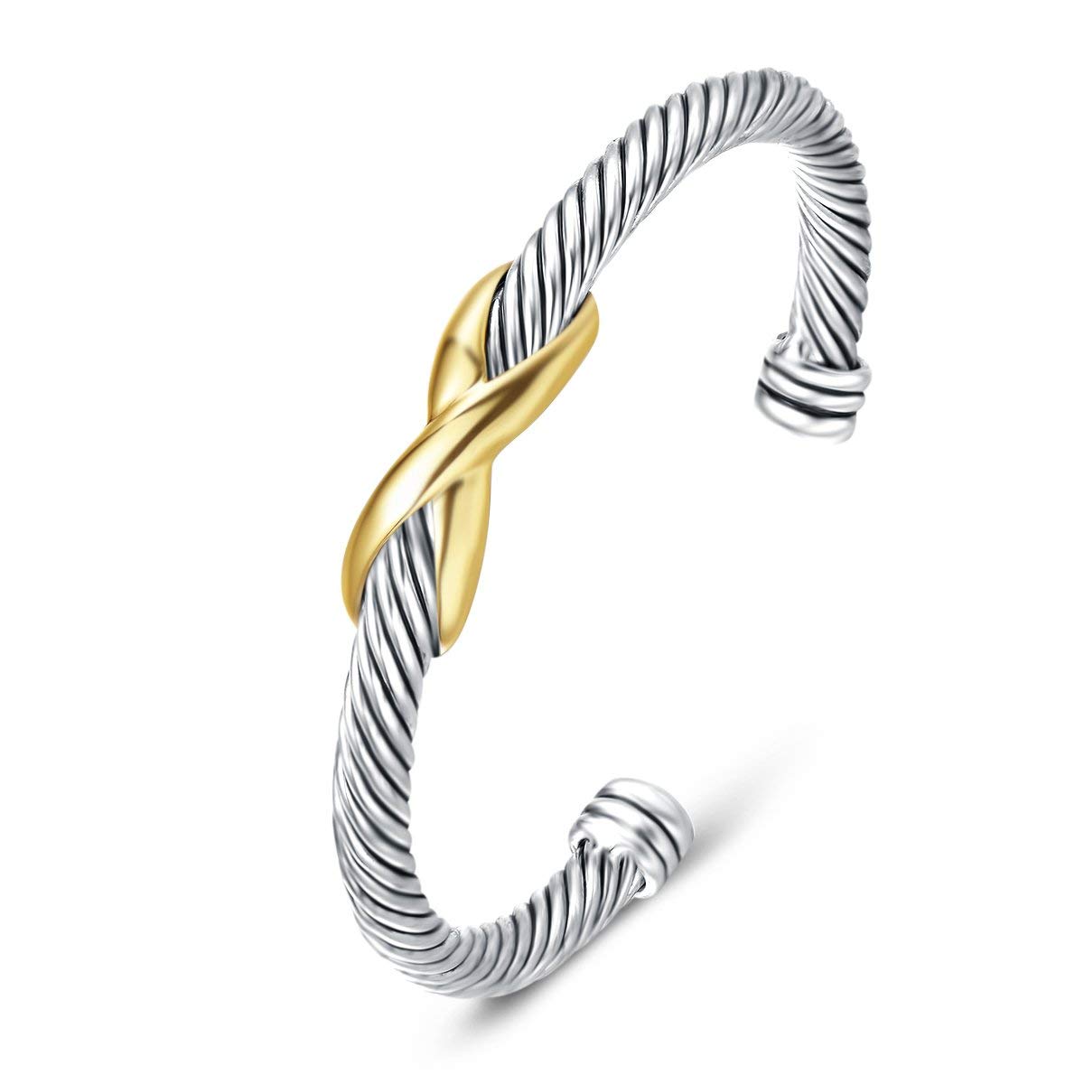 Bracelet Designer Brand Inspired Antique Women Jewelry Cross Cable Wire Bangle Christmas Day Gifts Bracelet for Women Girls