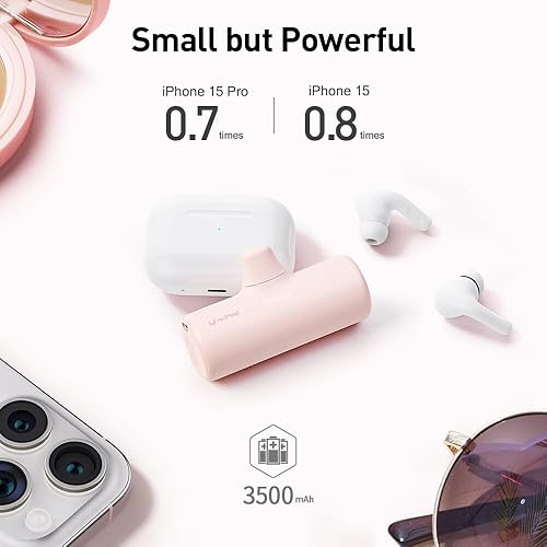 Miniatura 3 de Mini cargador portátil, 15 W, USB C, pequeño banco de energía, carga rápida, 3500 mAh, paquete de batería compatible con iPhone 1515 Plus15 Pro15
