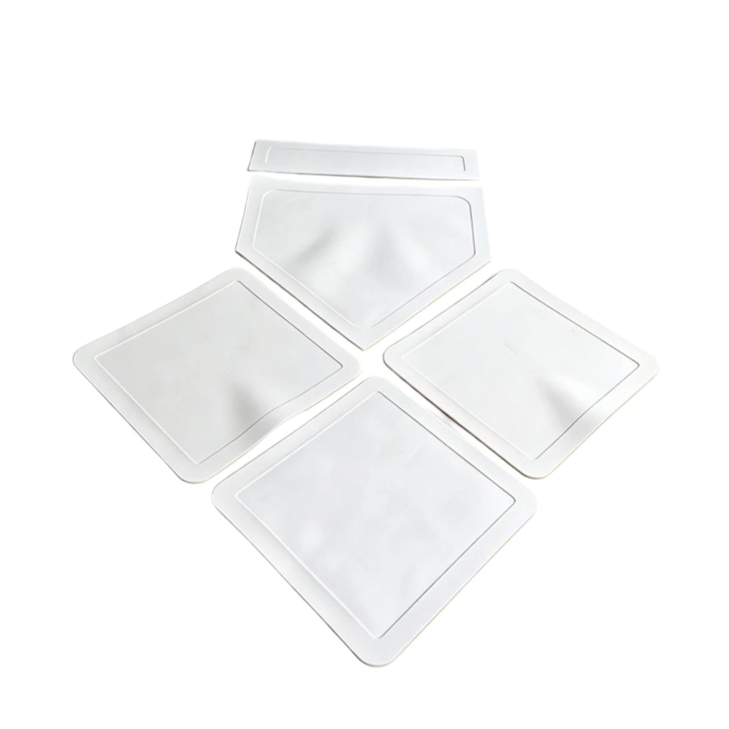 5 Pieces Waterproof 5-Piece Base Set Wear-Resistant Baseball Base Set Long-Lasting Rubber Field Bases Anti-Slip, White | Sporting Goods | Team Sports | Baseball & Softball-image-25