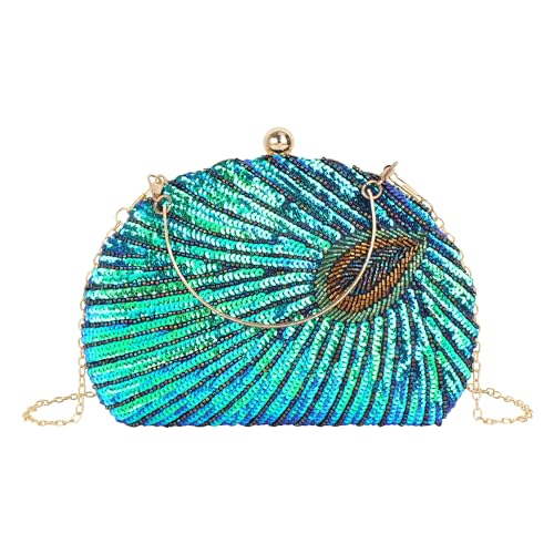 Image of Women Seashell Evening Bag Purse Mermaid Chain Strap Clutch Handbag Shoulder Bag | Seashell