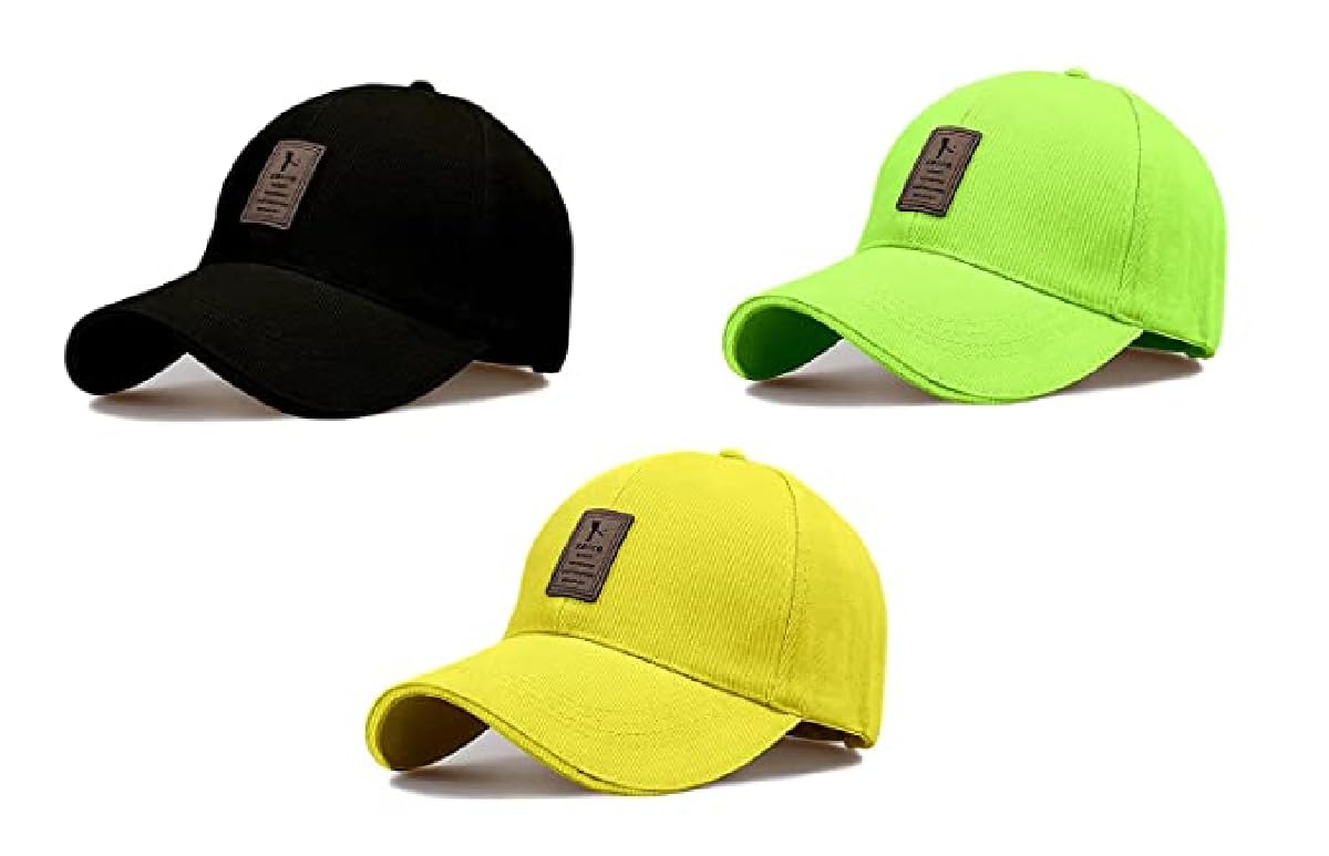 SELLORIA Brand A Soft Cotton Adjustable Unisex Cap Quick Drying Sun Hat Protection for Men and Women (Freesize) Multicol
