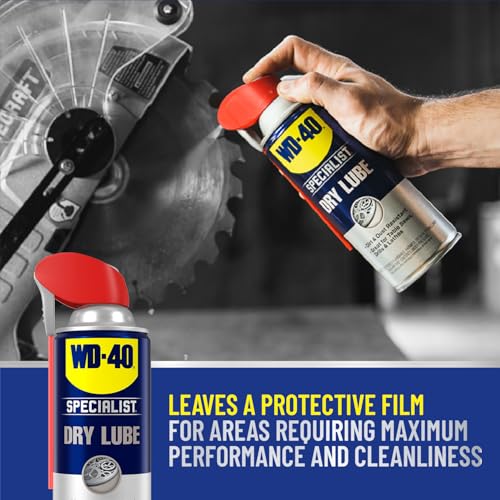 Image of WD-40 Specialist Dry Lube , Long-Lasting Dry Lubricant for Locks, Machinery, Tools, Automotive Parts, Heavy-Duty Strength, Bigger Can, 12.1 OZ [6-Pack]