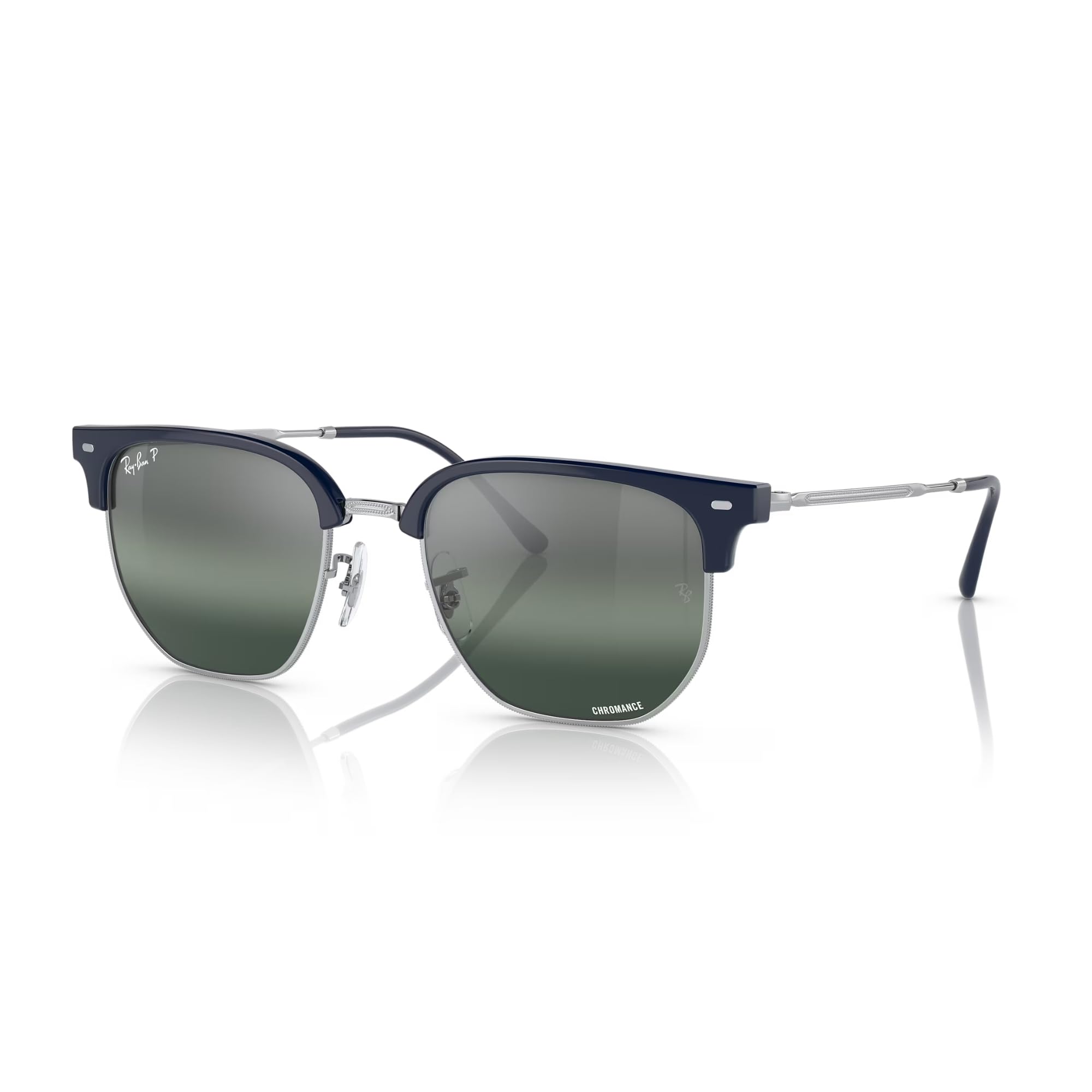 Amazon | Ray-Ban (レイバン) サングラス RB4416 CLUBMASTER SILVER 51