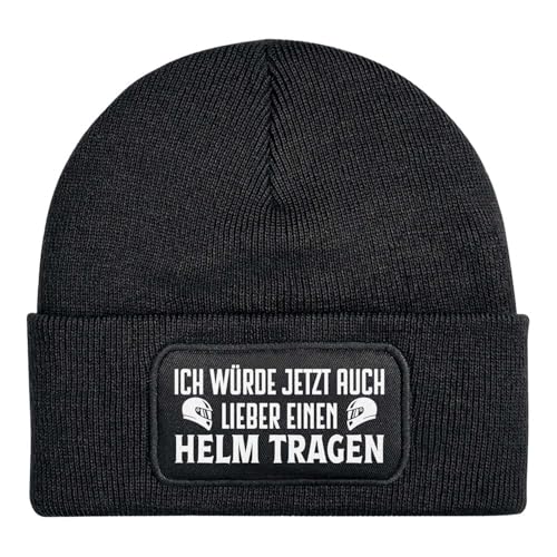 Motorrad Geschenke - Beanie Wollmütze mit Spruch: Ich würde jetzt...