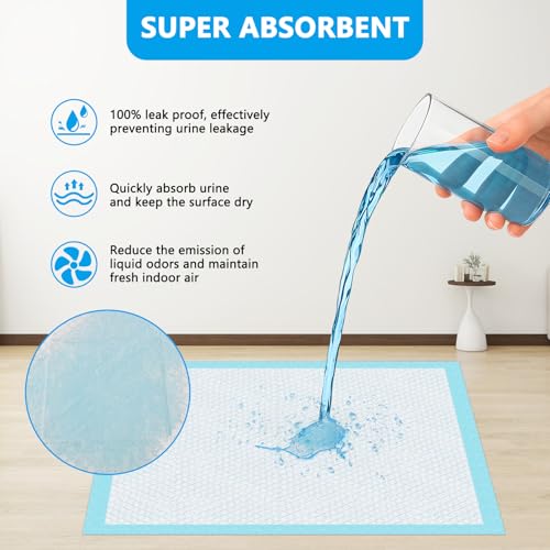 Foydream Welpen Unterlagen,40 Stück PIPI Matten für Hunde 60 x 60 cm Trainingspads Auslaufsicheres 6-lagiges Design mit Schnell Trocknender Oberfläche