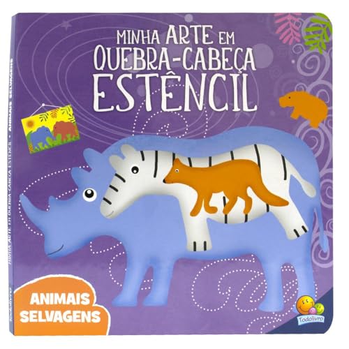 Minha Arte em Quebra-Cabeça Estêncil: Animais Selvagens: