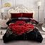 Red Black Floral