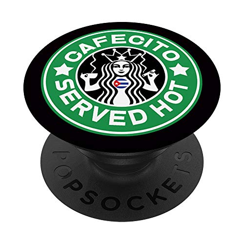 Cuban Coffee Cafecito Funny Miami Funny Espresso Caffeine PopSockets PopGrip: Swappable Grip for...
