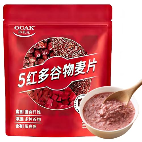 5?多谷物麦片 5赤多穀物 本物の素材 無添加 オートミール オート麦即席 食事代わりの飲用 穀物オートミール 中国菓子 燕麦 早餐粥 朝食粥 麦片 燕麦(460g*1袋 )