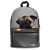FOR U DESIGNS Fashion Hungry Puppy Style Durable Girls Boys Shool Backpack for Kids