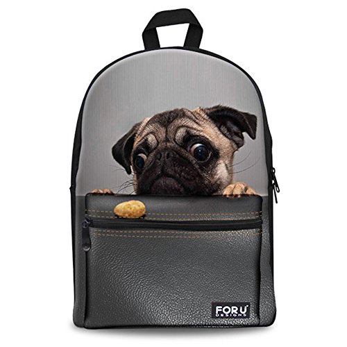 FOR U DESIGNS Fashion Hungry Puppy Style Durable Girls Boys Shool Backpack for Kids