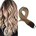 Produktbild Moresoo Tape On Extensions 20Pcs/50Gramm Skin Weft Brasilianisch Remy Tressen Ombre Braun #3 Zu Hellbraun #8 With Blond #22 Glatt Haarverlängerung Zum Kleben 20zoll/50cm