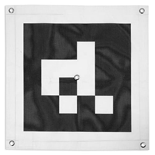 Image of Sky High Bull's-Eye (24 inchx24 inch) AprilTags 16-bit (4x4 Array) UAV Drone Ground Control Points (GCPs) /Aerial Targets for Mapping & Surveying (10 Pack) | Center Eyelet | RealityCapture Compatible