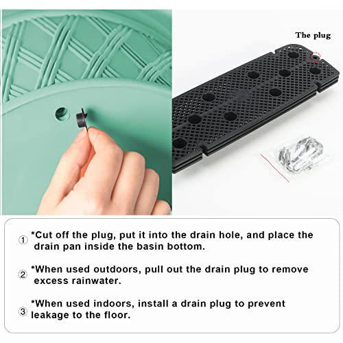 Sungmor Wall Hanging Planters,16.5 Inch Hanging Flower Pots For Railing Fence - Indoor Outdoor Balcony Wall Planter Hanging Basket, Plastic Pot Plant Container - Rectangle & 3Pc Pack & Green #TOP4