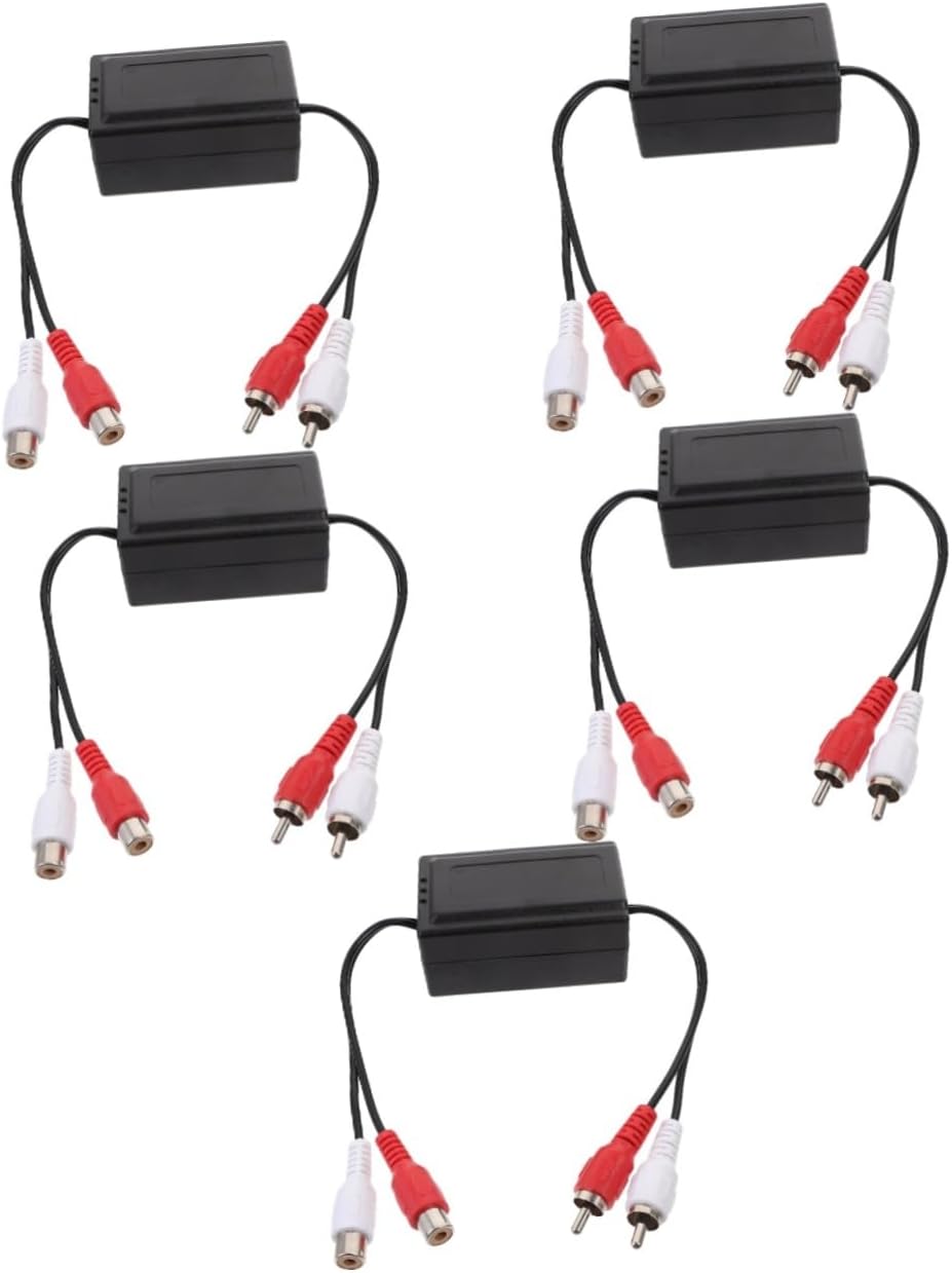 5pcs Noise Filter for Car Audio Hum Amplifier Noise Isolator Versatile for Models