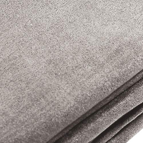Beautissu Tagesdecke 210x280 cm Überwurfdecken für Sofa Romantica Wildleder-Optik Überwurf Bettabdeckung Tagesdecken Bettüberwurf & Sofaüberwurf Decke Sofa Überwurfdecke Bett Tagesdecke Grau Hell
