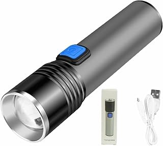 Plimida Multifunction 670nM USB Deep Red Light LED Flashlight Against Deteriorating Eyesight Torch, Red Light LED Flashlight Zoomable