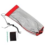 DEARMAMY 釣り用収納網 釣り用メッシュ 魚捕獲用品 速乾性素材 魚保持バッグ 戸外用 ドローストリング付き