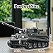 honchoes WW2 Tank Building Set Tiger I Army Military Vehicles Collectible Model for Adults Home Office Decor (Gray)