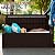 JUMMICO 80 Gallon Resin Outdoor Storage Bench