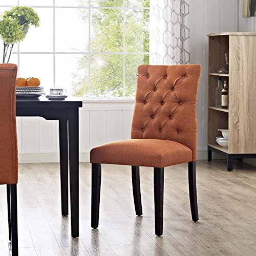 Modway-MO-Duchess-Modern-Tufted-Button-Upholstered-Fabric-Parsons-Dining-Chair-Orange Modway MO Duchess Modern Tufted Button Upholstered Fabric Parsons Dining Chair Orange