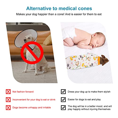 Lovinpet Labrador Pajamas - Pet Anxiety Relief Shirt, Dog Pajamas, Uv Protection Comfy Stretchy Fabric, White Animal Print, Large Dog Pjs, Pitbull Clothes, Surgical Recovery Shirt,Orange M #TOP6