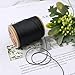 Waxed Cord for Jewelry Making Black Wax Cord String for Bracelet Necklace Waxed Beading Cord 76 Yards Waxed Thread Macrame Supplies 0.8mm Waxed Polyester Cord for Bracelets Waxed Crafting Rope (Black)
