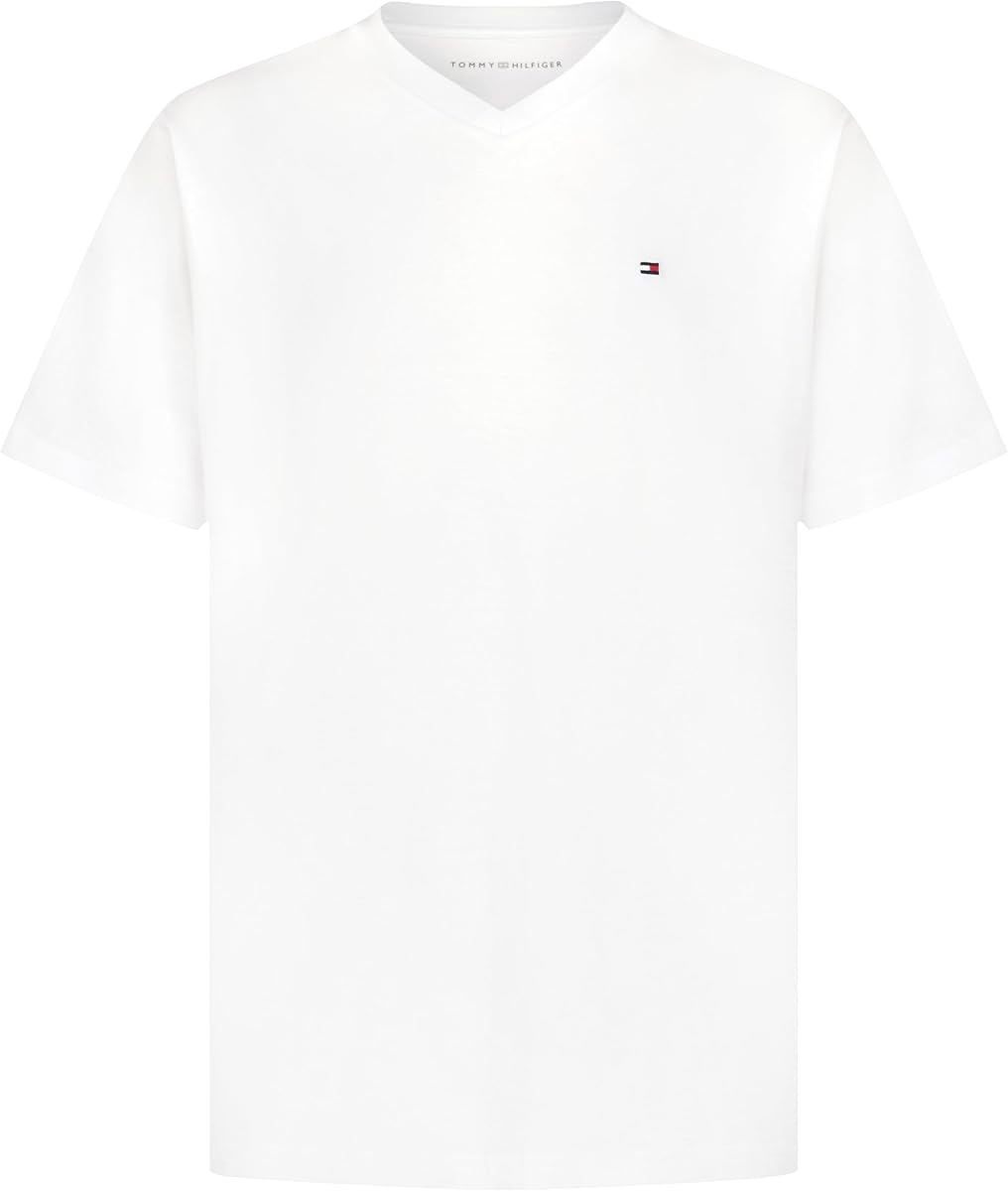 Camiseta de manga corta con cuello en V y bandera para niño