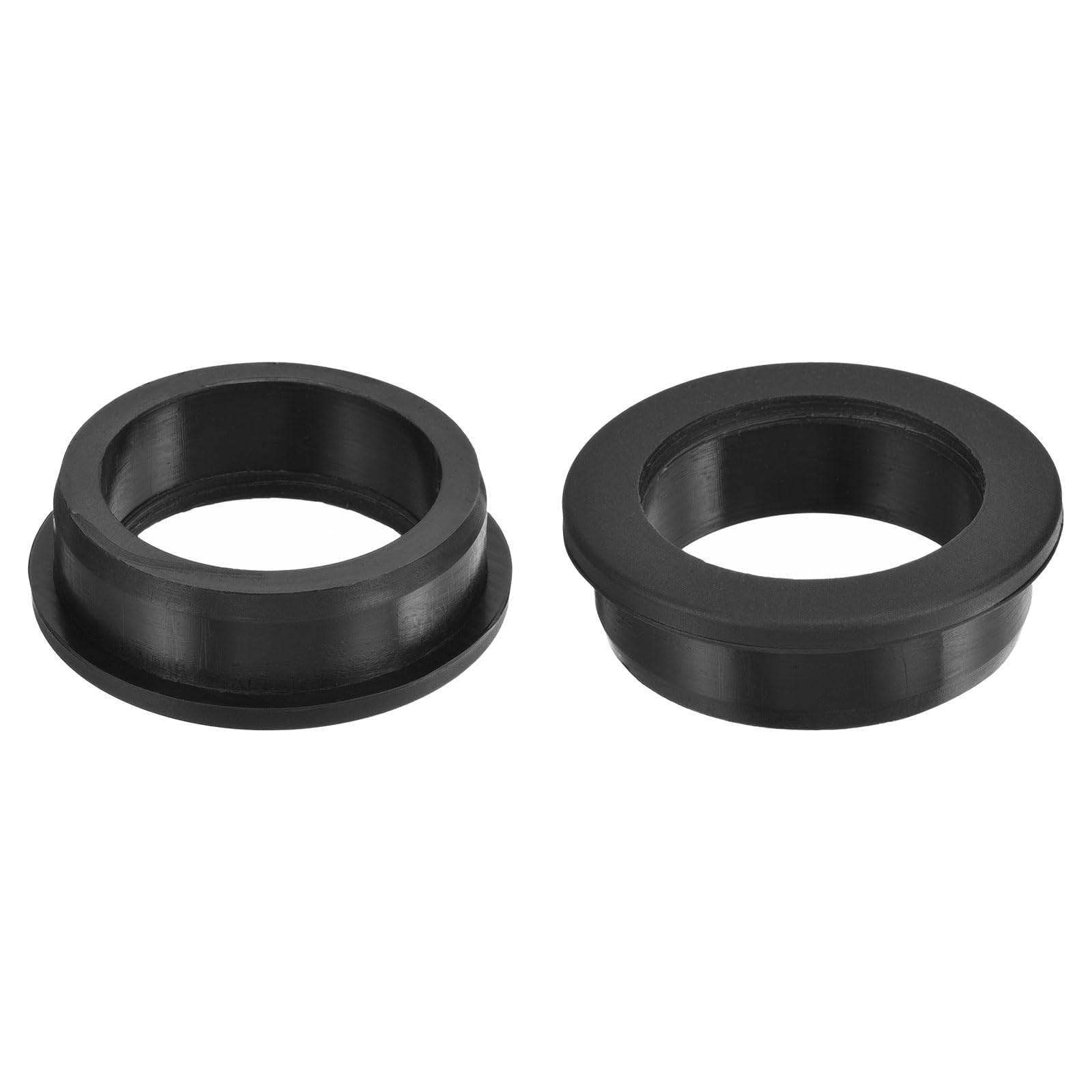 Unifizz 2Pcs Rubber Grommet 2-1/16"(52mm) Drill Hole, 1-5/8"(42mm) ID Hole Top Hat Grommet Black Silicone Hole Plug Gasket for Automotive, Machinery and Wiring Applications