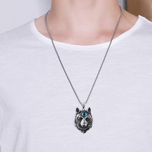 Miniatura 4 de TURTLEDOVE Collar de lobo vikingo Fenrir - Colgante de lobo nórdico de amuleto escandinavo nórdico, Metal, no conocido