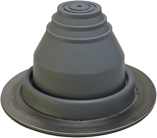 Flashers #1 Gris EPDM Flexible Roof Jack Boot Metal Roofing Pipe Pipe Flashing (Pipe OD 1/4" to 2") - 100% fabricado en los Estados Unidos