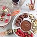 MasterChef Chocolate Fondue Maker- Halloween Candy Bar Melter, Spooky Charcuterie Must Have- Electric Dessert Fondue Pot Set w 4 Forks & Party Serving Tray- Melt, Warm Settings for Caramel & Cheese
