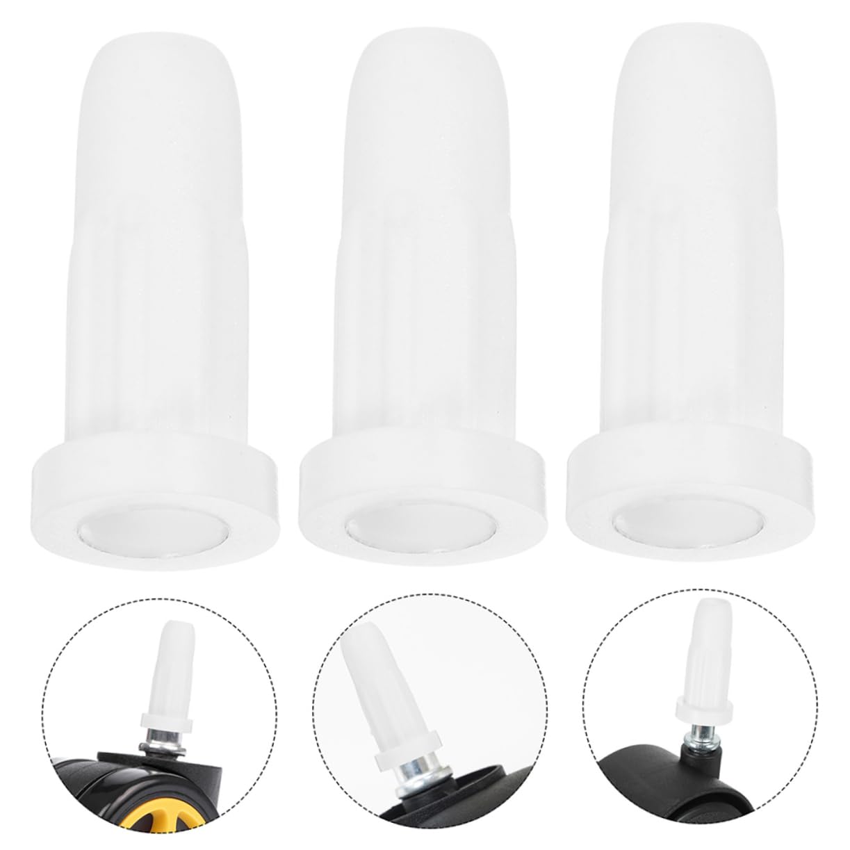 VICASKY Copas para Ruedas de Cuna y Muebles, Tapas Plásticas Resistentes, Accesorio de 40 Piezas para Protección de Suelos, Instalación Fácil para Uso Infantil y Oficina