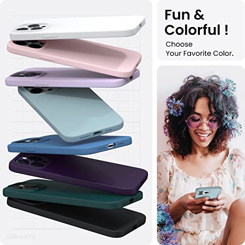 ORNARTO Compatible with iPhone 14 Pro Max Case 6.7, Slim Liquid Silicone 3 Layers Full Covered Soft Gel Rubber Phone Case Protective Cover with Microfiber Lining 6.7 inch-Succulent by ORNARTO - Used condition - Image 4