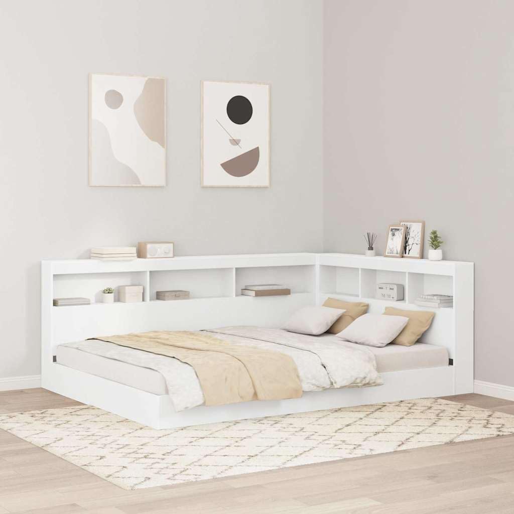 Tête de lit de Rangement Blanc Bois d'ingénierie,Têtes et Pieds de lit,3335549