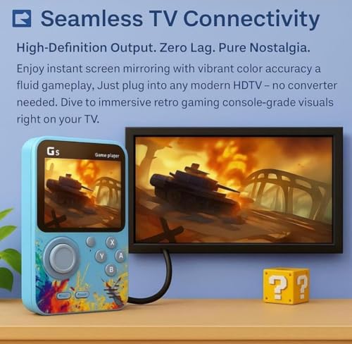 Image of Storio G5 Handheld Game Console for Kids | Retro Gaming Device with 3.0 Inch HD Screen | 500 Built-in Classic Games | AV Output | Portable Video Game Player for Boys & Girls | Multicolour