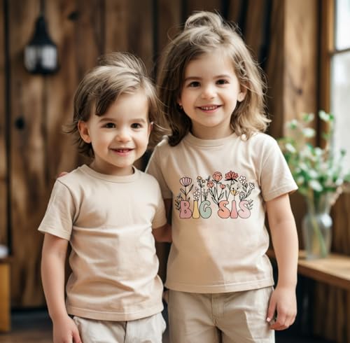 Image of Big Sister Shirt for Toddler Baby Girl Outfits Big Sis Announcement T-Shirt Gifts