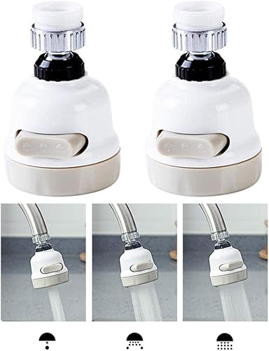 Cabezal de grifo de cocina móvil, rociador de agua giratorio de 360, grifo de fregadero ABS, filtro de salpicaduras, boquilla de presión de ahorro