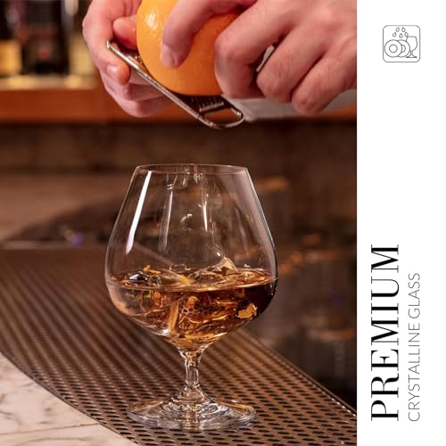 image for Krosno Brandy Cognac Snifter Glasses, Set of 6, 18.6 oz, Harmony Colle