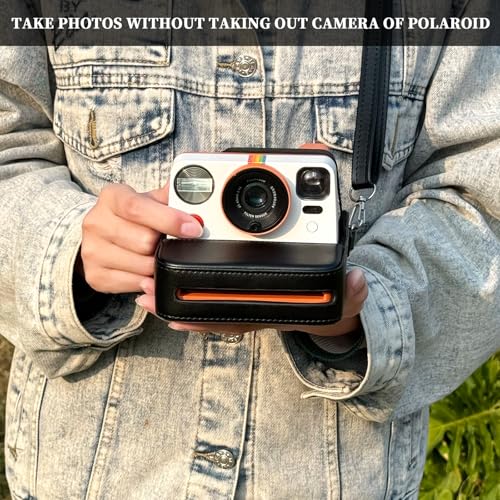 Funda Vintage para Cámara Polaroid Now Negra miniatura 6