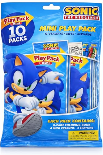 Bendon Sonic the Hedgehog Coloring and Activity Books (Mini Play Packs)