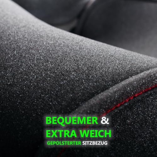 2er Set Kindersitzerhöhung ergonomisch Kinder 135-150 cm Sitzerhöhung Auto Sitz ECE R129 Bezug waschbar (Rot)