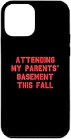 Vista 1 de iPhone 12 mini Attending My Parents’ Basement Fall Gamer Funny Fan Red Case