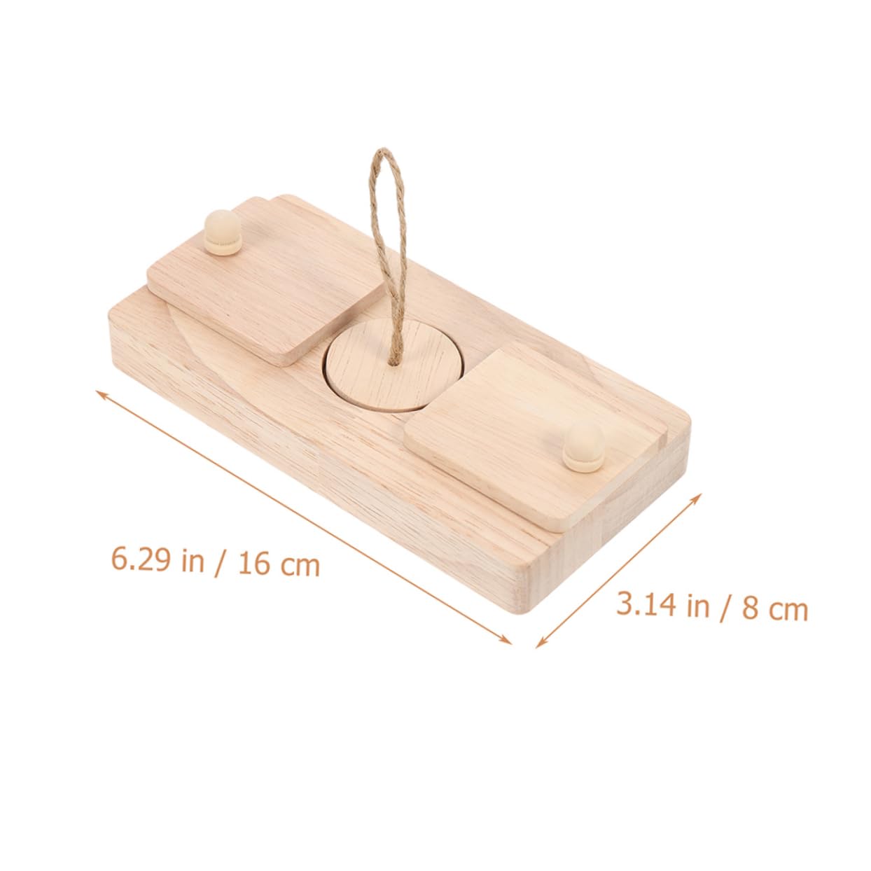 Ipetboom Giocattolo per Criceti in Legno 2 Pezzi per Gioco e Avventura | Area per Snack Nascosti, Aiuta Movimento e Riduce Noia, Adatto a Criceti Domestici