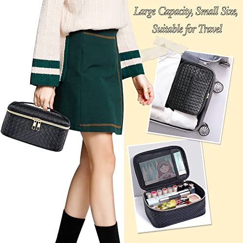 MAGEFY Cosmetic Bag 3 Pcs Portable Waterproof Travel Makeup Bag Organizer Multifunction PU Leather Toiletry Bag For… - Image 4