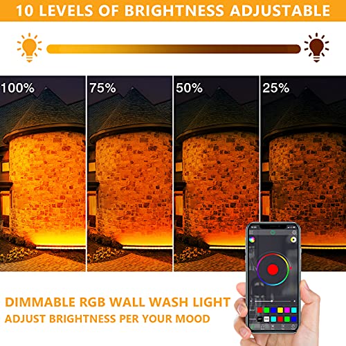 Led Stage Wash Light Bar - Oppsk 72W 24Leds Rgb Ip65 Waterproof Wall Wash Light Bar With App Control Dimmable Color Changing Stage Light Bar Uplighting For Church Wedding Events Stage Lighting #TOP3