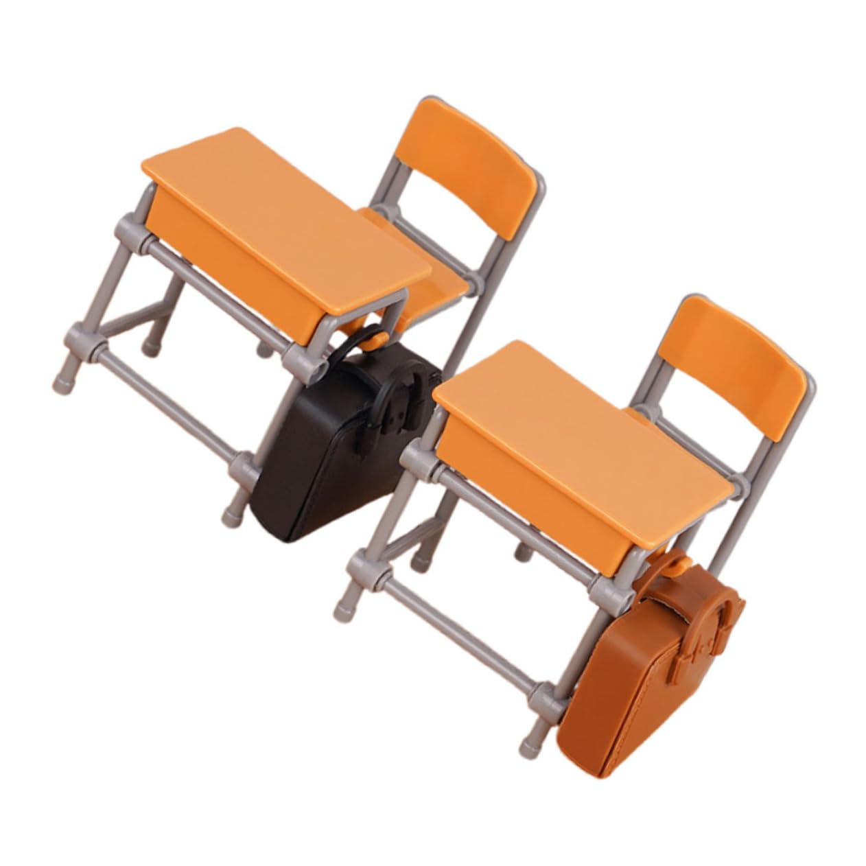 Amazon.co.jp: SOPOTUTU 1セットのミニチュア学校机 椅子 教室用バッグ